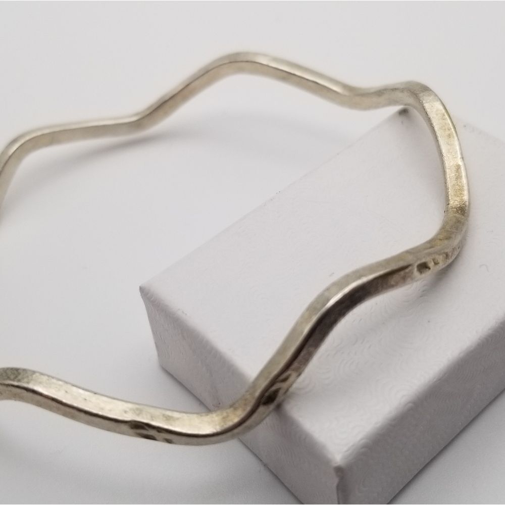 Sterling silver concave bracelet solid silver jewelry fine luxury 13 gram. B401